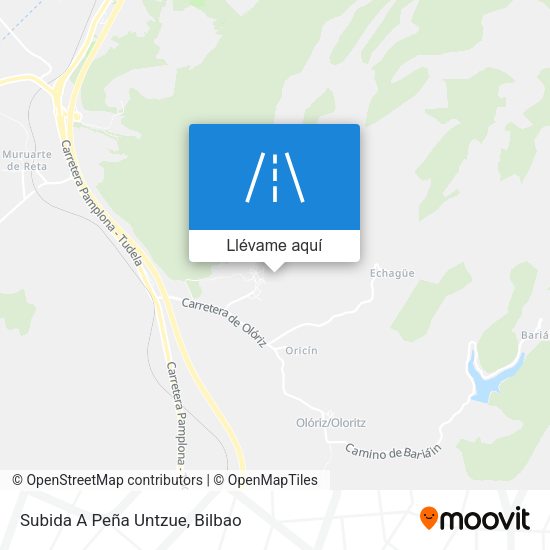 Mapa Subida A Peña Untzue
