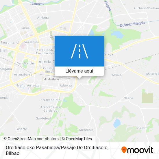 Mapa Oreitiasoloko Pasabidea / Pasaje De Oreitiasolo