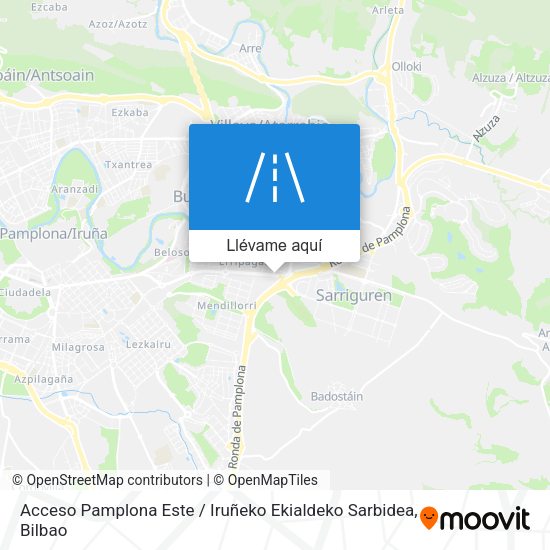 Mapa Acceso Pamplona Este / Iruñeko Ekialdeko Sarbidea