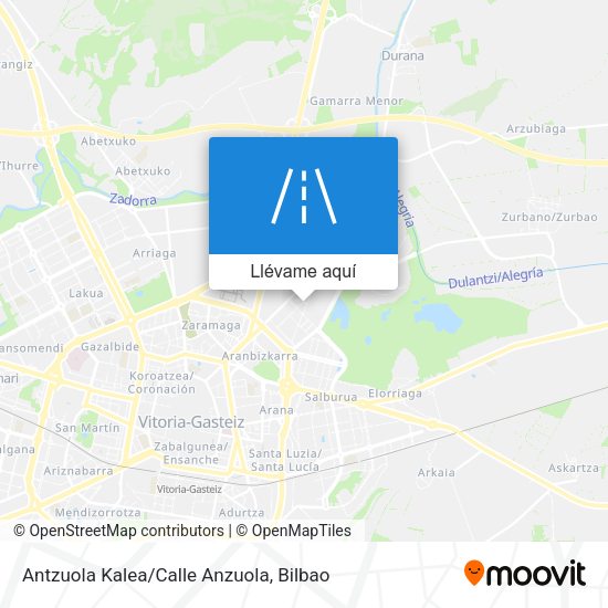 Mapa Antzuola Kalea/Calle Anzuola