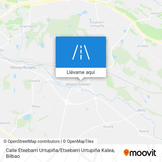 Mapa Calle Etxebarri Urtupiña / Etxebarri Urtupiña Kalea