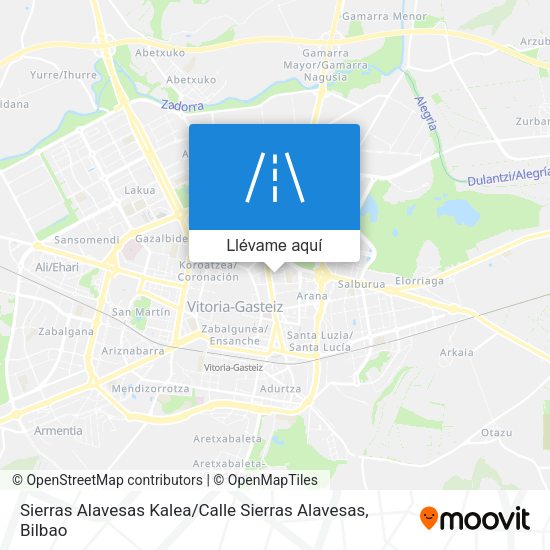 Mapa Sierras Alavesas Kalea / Calle Sierras Alavesas