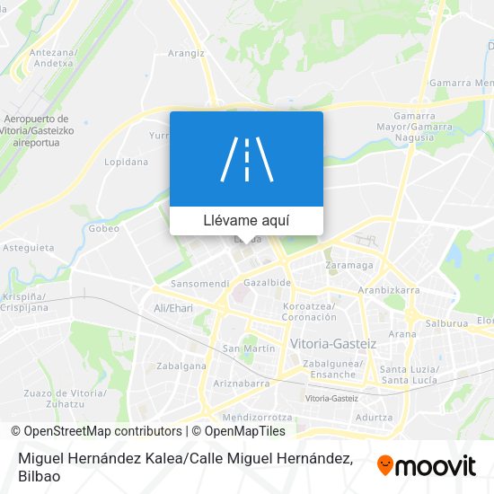 Mapa Miguel Hernández Kalea / Calle Miguel Hernández