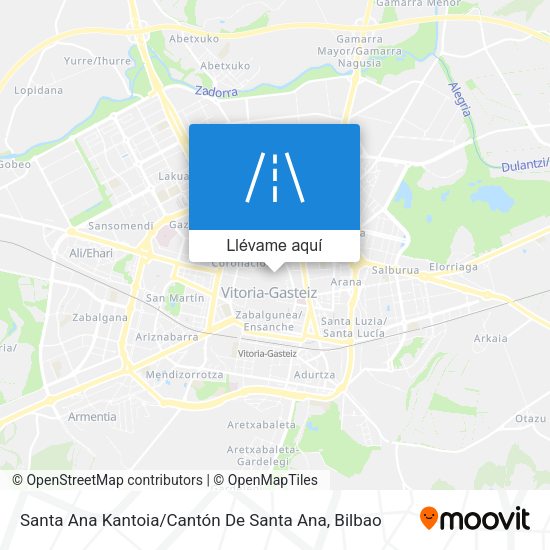 Mapa Santa Ana Kantoia / Cantón De Santa Ana