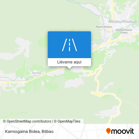 Mapa Kamiogaina Bidea