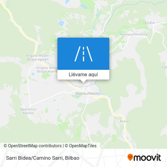 Mapa Sarri Bidea/Camino Sarri