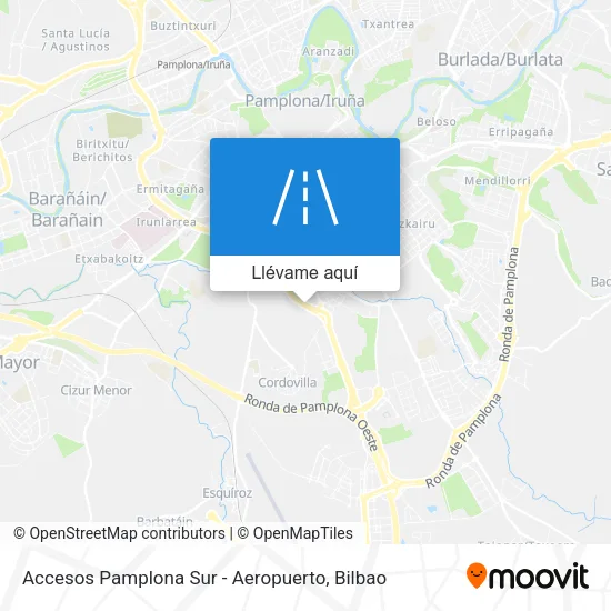 Mapa Accesos Pamplona Sur - Aeropuerto