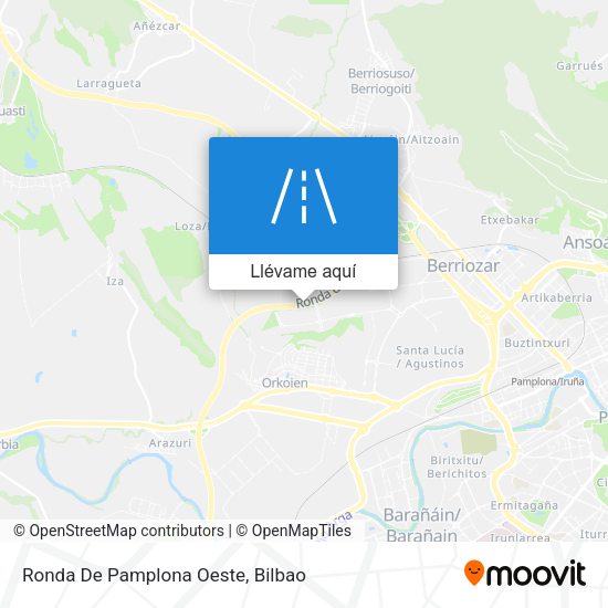 Mapa Ronda De Pamplona Oeste