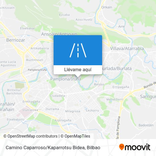 Mapa Camino Caparroso / Kaparrotsu Bidea