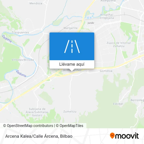Mapa Arcena Kalea/Calle Árcena