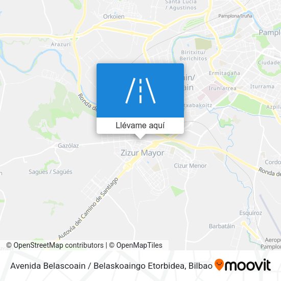 Mapa Avenida Belascoain / Belaskoaingo Etorbidea