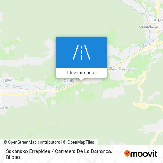 Mapa Sakanako Errepidea / Carretera De La Barranca