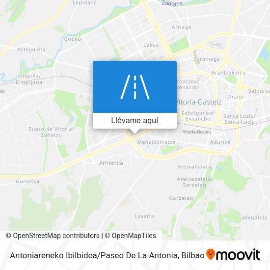 Mapa Antoniareneko Ibilbidea / Paseo De La Antonia
