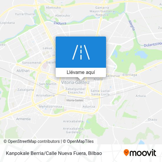 Mapa Kanpokale Berria / Calle Nueva Fuera