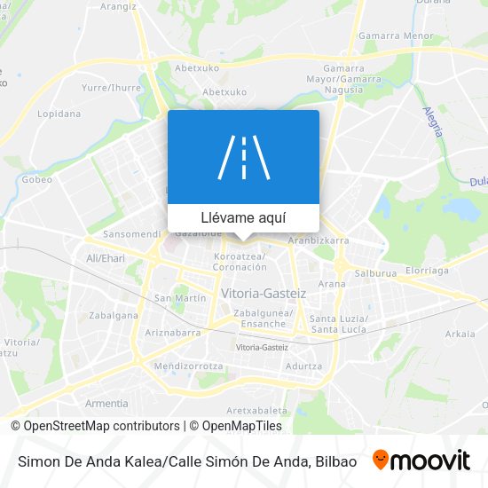 Mapa Simon De Anda Kalea / Calle Simón De Anda