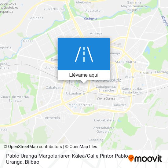 Mapa Pablo Uranga Margolariaren Kalea / Calle Pintor Pablo Uranga