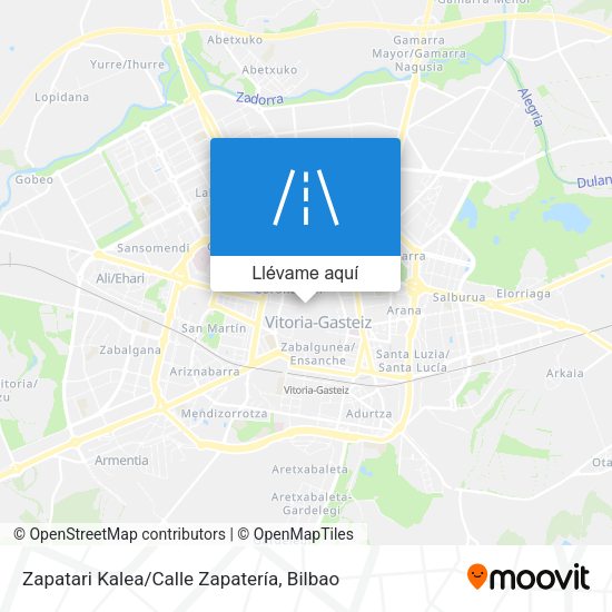 Mapa Zapatari Kalea/Calle Zapatería