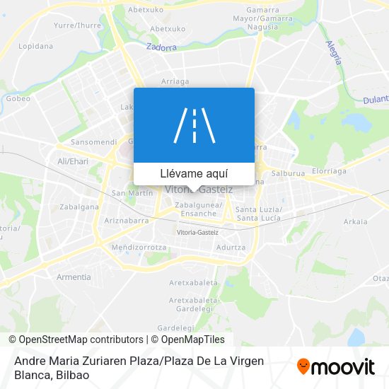Mapa Andre Maria Zuriaren Plaza / Plaza De La Virgen Blanca