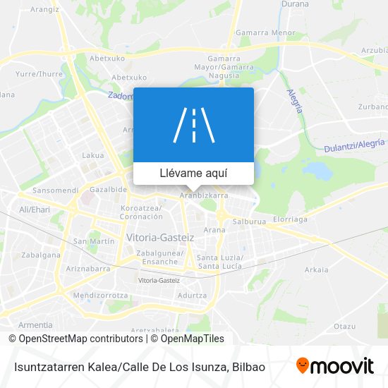 Mapa Isuntzatarren Kalea / Calle De Los Isunza