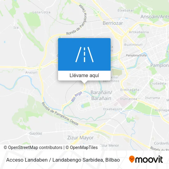 Mapa Acceso Landaben / Landabengo Sarbidea