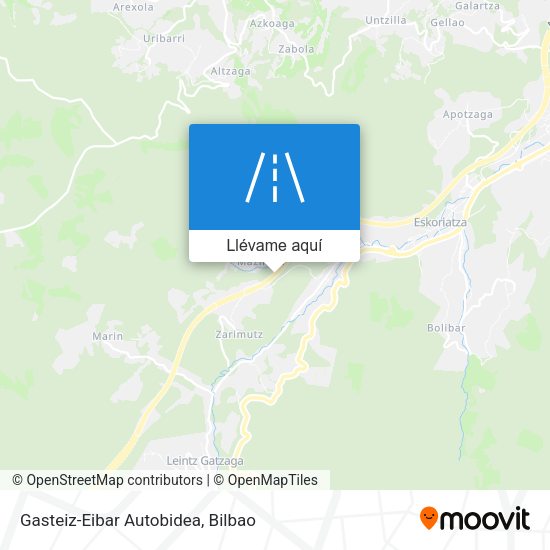 Mapa Gasteiz-Eibar Autobidea
