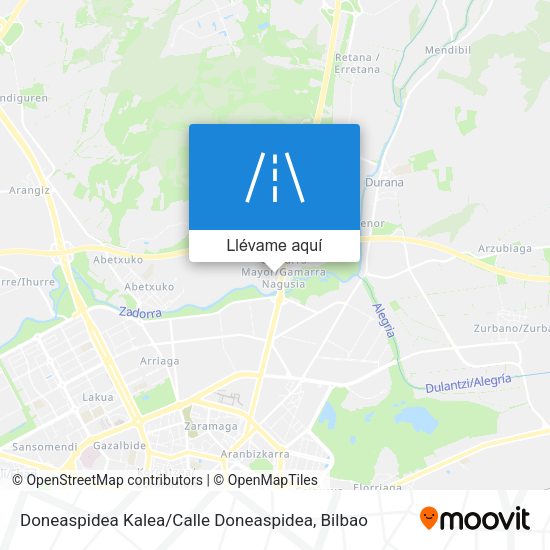 Mapa Doneaspidea Kalea / Calle Doneaspidea