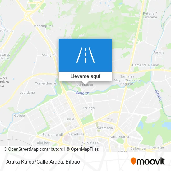 Mapa Araka Kalea/Calle Araca