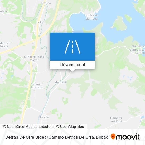 Mapa Detrás De Orra Bidea / Camino Detrás De Orra