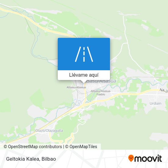 Mapa Geltokia Kalea