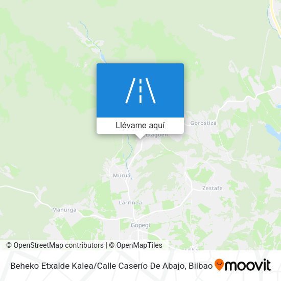 Mapa Beheko Etxalde Kalea / Calle Caserío De Abajo