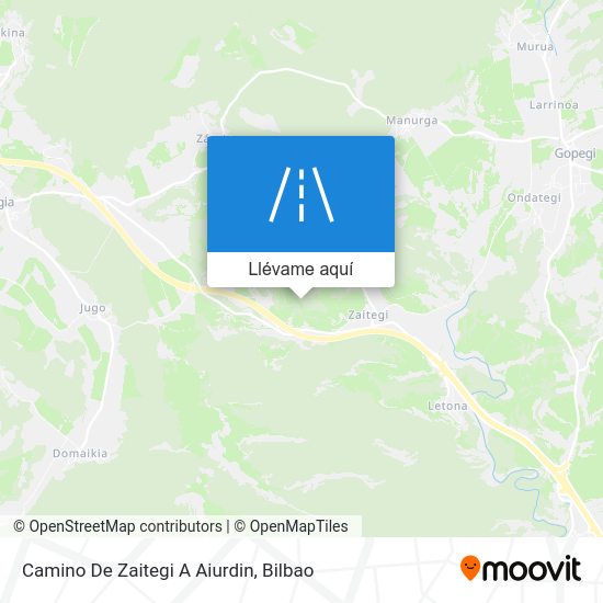 Mapa Camino De Zaitegi A Aiurdin