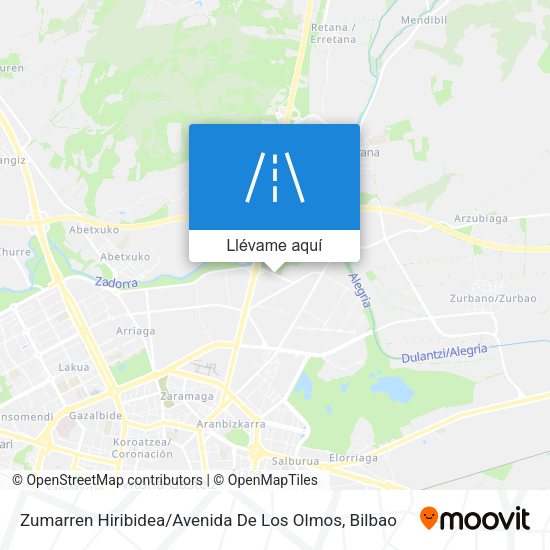 Mapa Zumarren Hiribidea / Avenida De Los Olmos