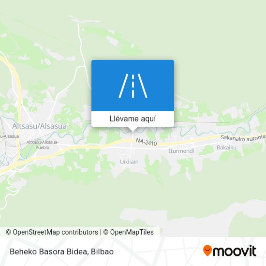 Mapa Beheko Basora Bidea