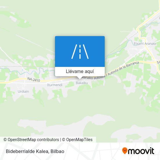 Mapa Bideberrialde Kalea