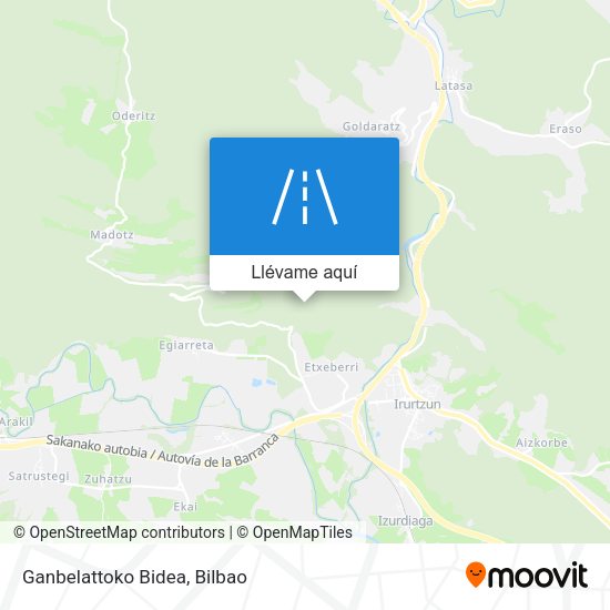 Mapa Ganbelattoko Bidea