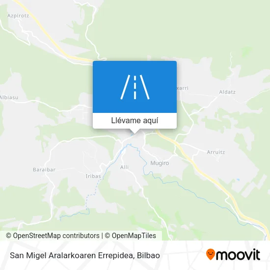 Mapa San Migel Aralarkoaren Errepidea