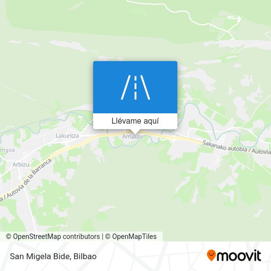 Mapa San Migela Bide