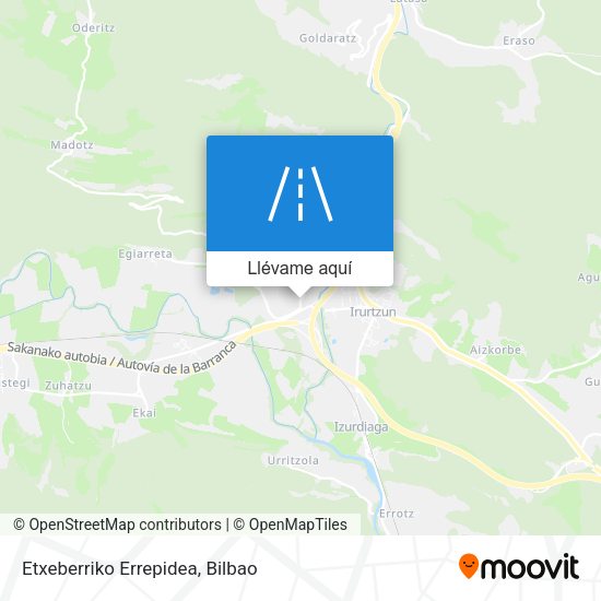 Mapa Etxeberriko Errepidea