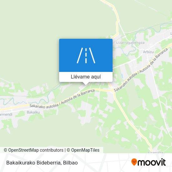 Mapa Bakaikurako Bideberria