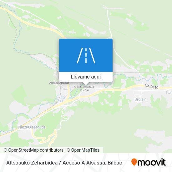 Mapa Altsasuko Zeharbidea / Acceso A Alsasua