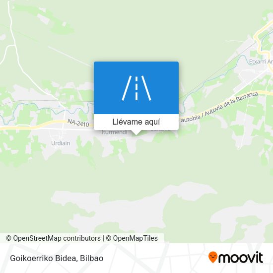 Mapa Goikoerriko Bidea