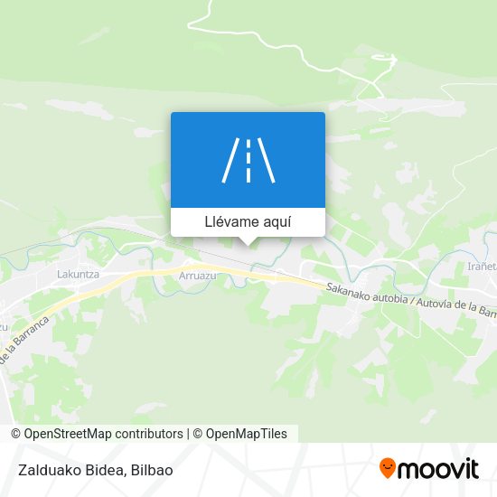 Mapa Zalduako Bidea