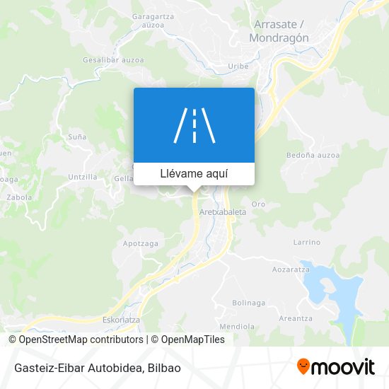 Mapa Gasteiz-Eibar Autobidea