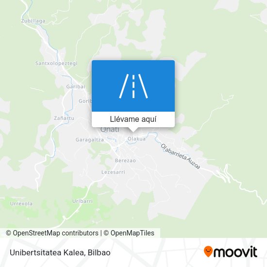 Mapa Unibertsitatea Kalea