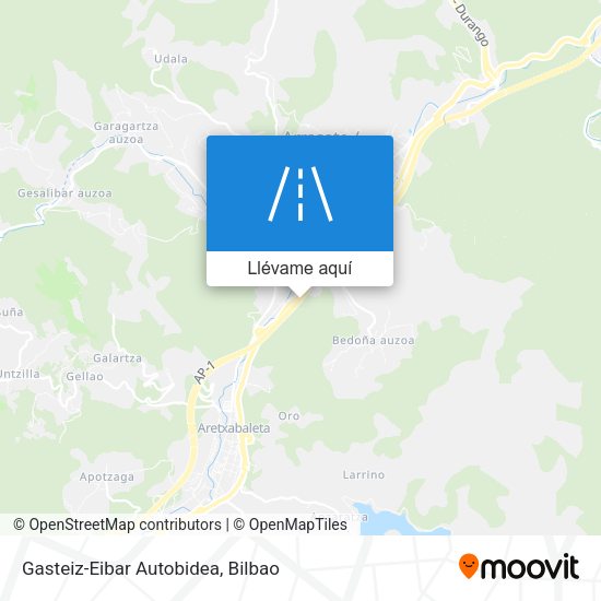 Mapa Gasteiz-Eibar Autobidea