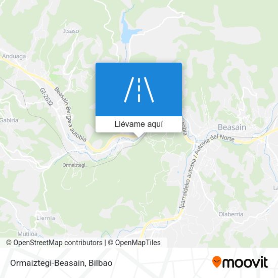 Mapa Ormaiztegi-Beasain