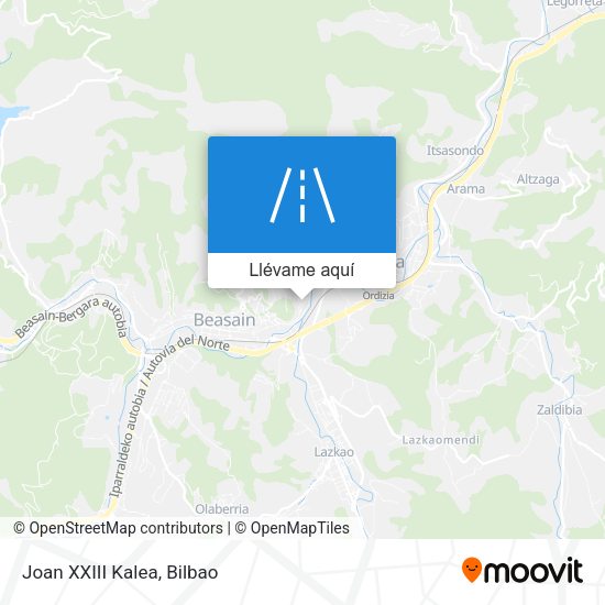 Mapa Joan XXIII Kalea