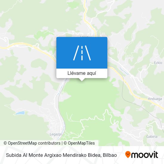Mapa Subida Al Monte Argixao Mendirako Bidea