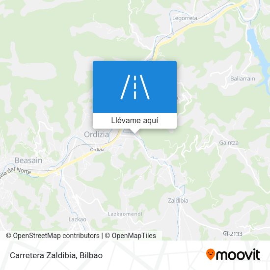 Mapa Carretera Zaldibia
