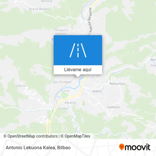 Mapa Antonio Lekuona Kalea